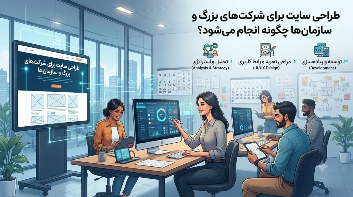 طراحی سایت برای شرکتهای بزرگ و سازمانها چگونه انجام میشود؟