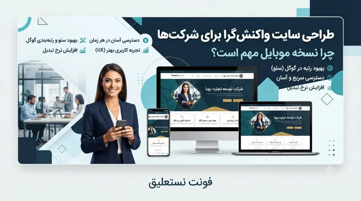 طراحی سایت واکنشگرا برای شرکتها؛ چرا نسخه موبایل دیگر یک انتخاب نیست؟