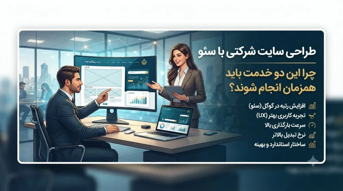 طراحی سایت شرکتی با سئو؛ چرا این دو خدمت باید همزمان انجام شوند؟