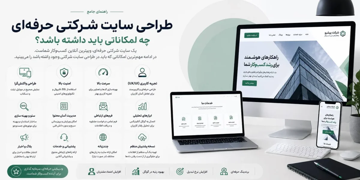 طراحی سایت شرکتی حرفهای چه امکاناتی باید داشته باشد؟