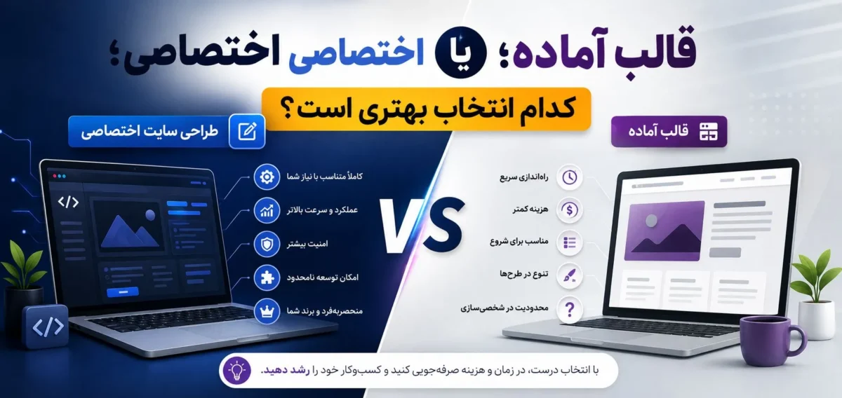 طراحی سایت اختصاصی یا قالب آماده؛ کدام انتخاب بهتری است؟