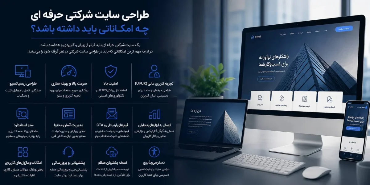 طراحی سایت شرکتی حرفهای چه امکاناتی باید داشته باشد؟