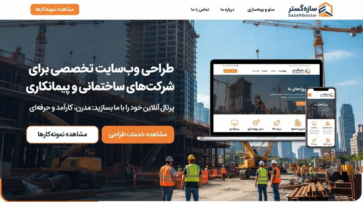 طراحی سایت برای شرکتهای ساختمانی و پیمانکاری