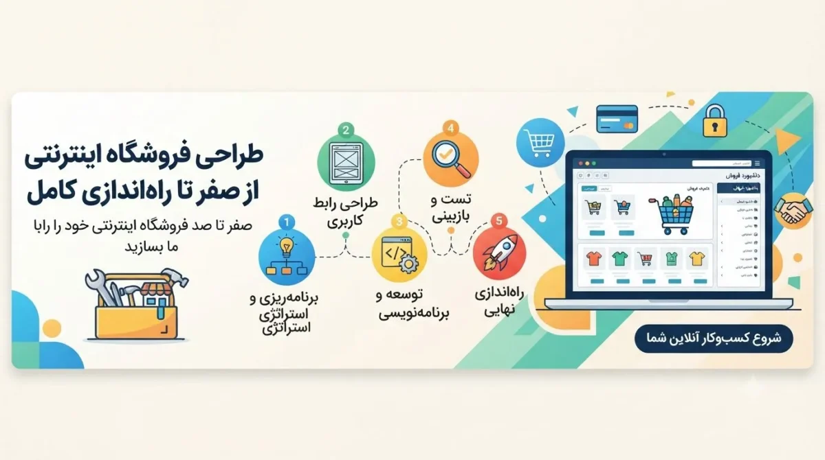 طراحی فروشگاه اینترنتی از صفر تا راهاندازی کامل