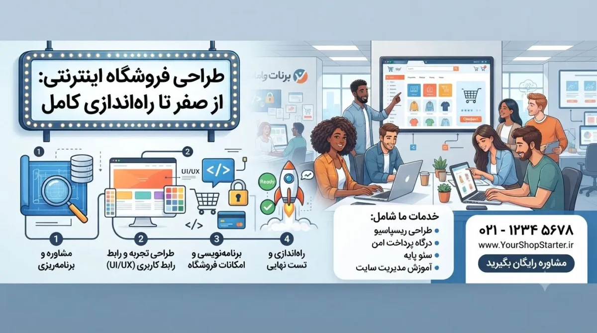 طراحی فروشگاه اینترنتی از صفر تا راهاندازی کامل
