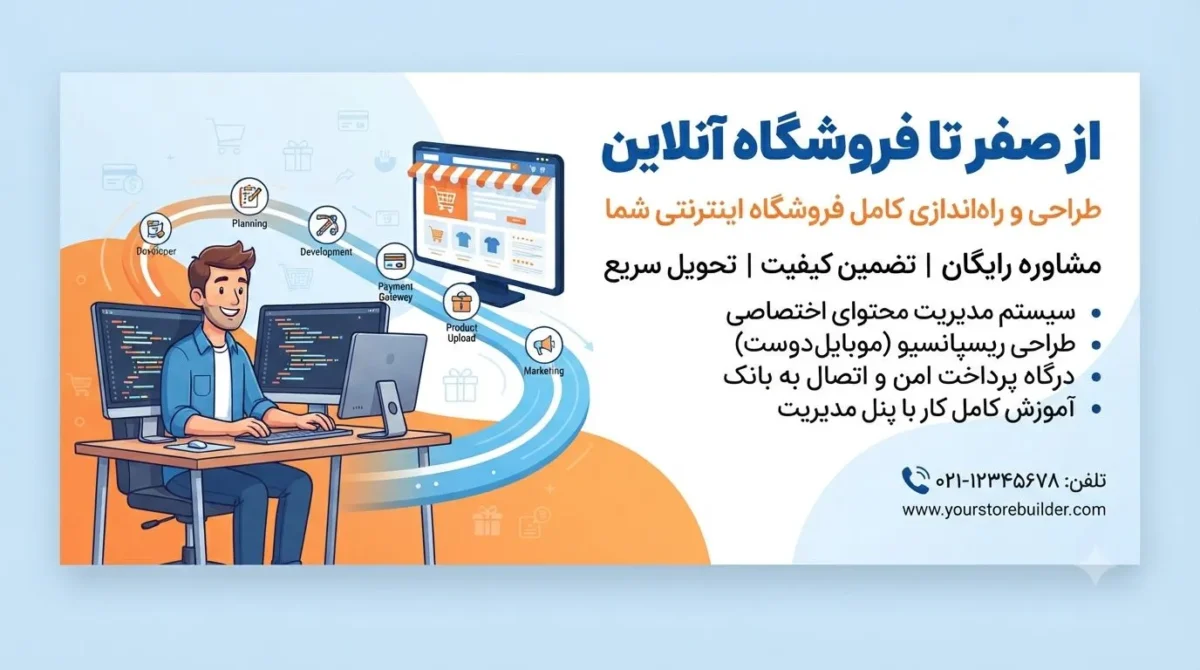 طراحی فروشگاه اینترنتی از صفر تا راهاندازی کامل