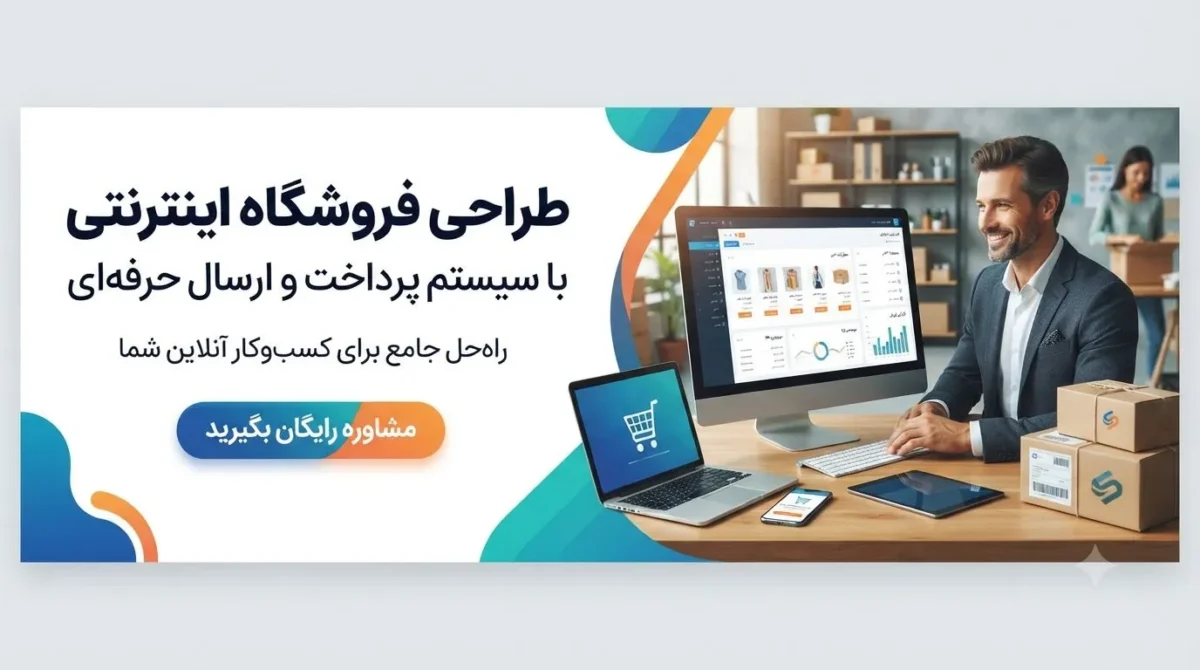 طراحی فروشگاه اینترنتی با سیستم پرداخت و ارسال حرفه‌ای
