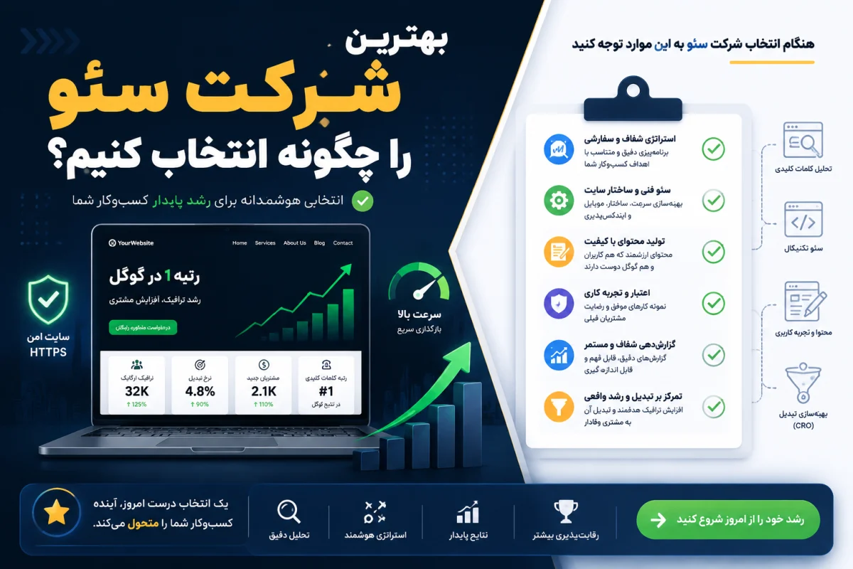 بهترین شرکت سئو را چگونه انتخاب کنیم؟ 